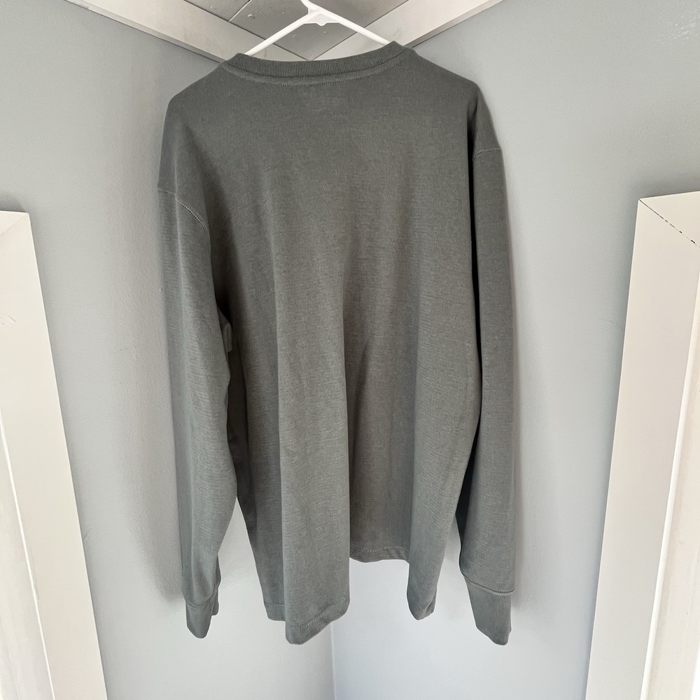 Carhartt Size XL Loose Fit Heavyweight Long Sleeve Henley Button Shirt - Picture 3 of 5